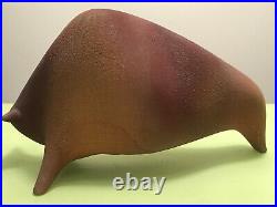 Extraordinary MID Century Moderna Abstract Art Ceramic Sculpture Taurus Bull Ox