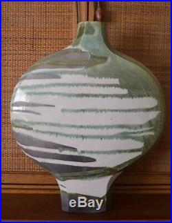 FINE-Art-Pottery-SIGNED-CREITZ-1989-Raku-Style-Large Vase
