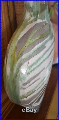 FINE-Art-Pottery-SIGNED-CREITZ-1989-Raku-Style-Large Vase