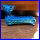 FLAVIA Bittosi Rimini Blue Ceramic Cat Figurine Italian Art Pottery Mid Century