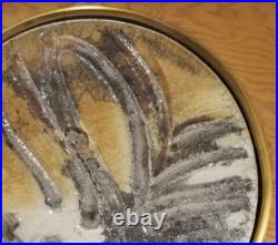 Fine Decorative Ceramic Asian Art Pottery Tile in Wood Frame ca. 20th c