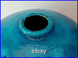 Fine French Art Deco Edmond Raoul Lachenal Ceramic Pottery Ball Vase Lamp Base