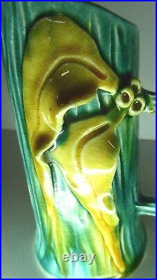 Florenz Applied Gum Nut Gumleaf Pottery Jug Australian Studio Ceramic Art