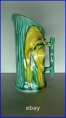 Florenz Applied Gum Nut Gumleaf Pottery Jug Australian Studio Ceramic Art