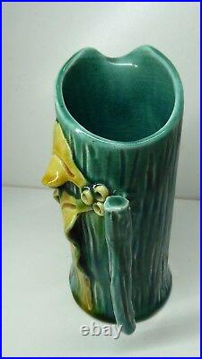 Florenz Applied Gum Nut Gumleaf Pottery Jug Australian Studio Ceramic Art