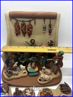 Folk Art Pottery Pueblo Crèche Nativity Terra Cotta Ceramic April Romo De Vivar