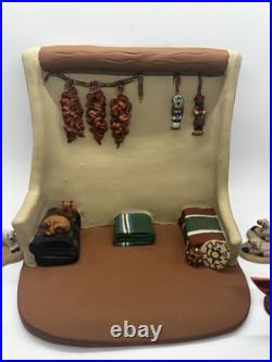 Folk Art Pottery Pueblo Crèche Nativity Terra Cotta Ceramic April Romo De Vivar