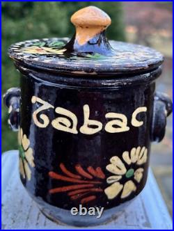 French Antique Art Pottery Ceramic Earthenware 18th' Tobacco Cigarette