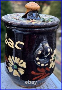 French Antique Art Pottery Ceramic Earthenware 18th' Tobacco Cigarette