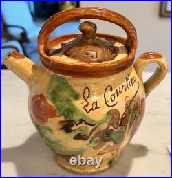 French Antique Art Pottery Ceramic Earthenware 18th' Tobacco Cigarette