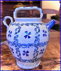 French Antique Art Pottery Ceramic Earthenware 18th' Tobacco Cigarette