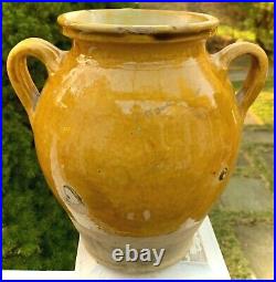 French Antique Art Pottery Pot A Confit Redware Earthenware Terracotta Ceramic