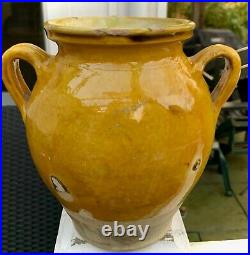 French Antique Art Pottery Pot A Confit Redware Earthenware Terracotta Ceramic