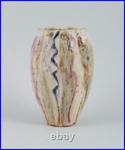 French studio ceramicist, unique ceramic vase. Approx. 1970s