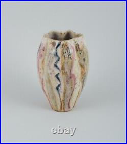 French studio ceramicist, unique ceramic vase. Approx. 1970s