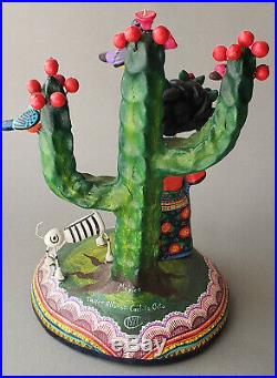 Frida Kahlo Catrina day of the dead ceramic cactus dog folk art Alfonso Castillo