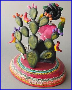 Frida Kahlo Catrina day of the dead ceramic parrots folk art Alfonso Castillo