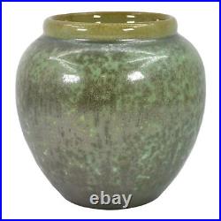Fulper 1917-23 Vintage Art Pottery Crystalline Green Ceramic Vase 577