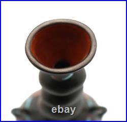 Gail Busch Pottery Abstract Glazed 14 Tall Vessel Vase Signed Busch MCM Ex-Cond
