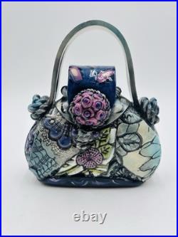 Gail Markiewicz Ceramic Textured Purse Handbag Sculpture Whimsical Art Pottery