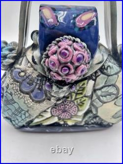 Gail Markiewicz Ceramic Textured Purse Handbag Sculpture Whimsical Art Pottery