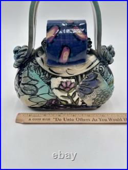 Gail Markiewicz Ceramic Textured Purse Handbag Sculpture Whimsical Art Pottery