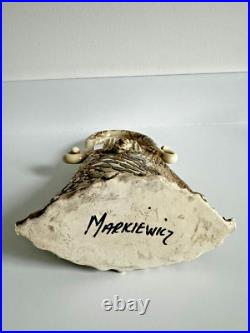 Gail Markiewicz Handcrafted Art Pottery Ceramic Purse Signed Unique