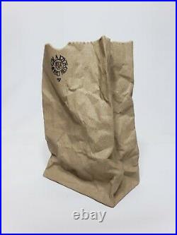 Gearys Beverly Hills Trompe Loeil Ceramic Brown Bag 7.75 Vintage Vase