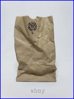 Gearys Beverly Hills Trompe Loeil Ceramic Brown Bag 7.75 Vintage Vase