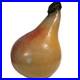 Giant Pear Art Pottery Ceramic Sculpture Ombre Yellow Green Red 13 Inch Fruit