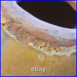 Giant Pear Art Pottery Ceramic Sculpture Ombre Yellow Green Red 13 Inch Fruit