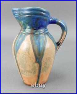 Gilbert Metenier French Art Deco Crystalline Glaze Ceramic Art Pottery Pitcher