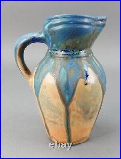 Gilbert Metenier French Art Deco Crystalline Glaze Ceramic Art Pottery Pitcher