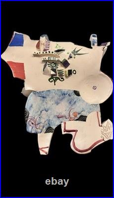 Gilbert Portanier Stunning abstract ceramic Sculpture, 1989