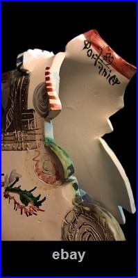 Gilbert Portanier Stunning abstract ceramic Sculpture, 1989