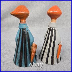 Girl with Umbrella Judit Bolgar Cottagecore Mid-Centry Hungary Art Pottery Ceramic