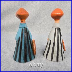 Girl with Umbrella Judit Bolgar Cottagecore Mid-Centry Hungary Art Pottery Ceramic