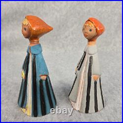 Girl with Umbrella Judit Bolgar Cottagecore Mid-Centry Hungary Art Pottery Ceramic