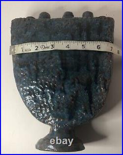 Glazed Ceramic Pottery Sea Blue Coral Reef Table Art. MSRP $699 One Of A Kind