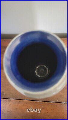 Göran Andersson Upsala-Ekeby Swedish MCM Art Pottery Ceramic Vase Blue on Gray