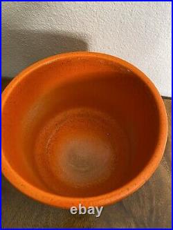 Gorgeous! Vintage Gainey Ceramics C6 Cylinder Pot Orange Speckle