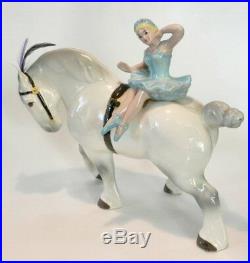 Gorgeous Vintage Metlox Poppytrail Draft Horse Ceramic Arts Studio Rider Circus