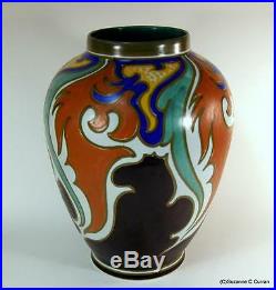 Gouda Holland Zampa 2951 Large Art Nouveau Vase