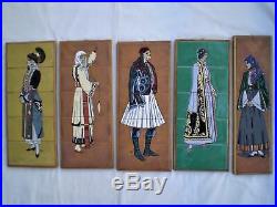 Greek Tile Art Traditional Costumes Studio Art Ceramic Decor, Women, Tsakirakis