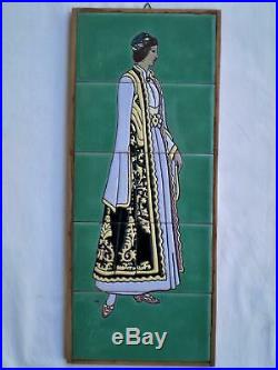 Greek Tile Art Traditional Costumes Studio Art Ceramic Decor, Women, Tsakirakis