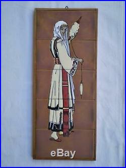 Greek Tile Art Traditional Costumes Studio Art Ceramic Decor, Women, Tsakirakis