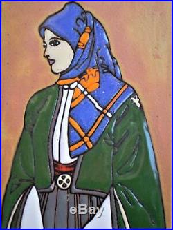 Greek Tile Art Traditional Costumes Studio Art Ceramic Decor, Women, Tsakirakis