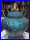 Grotesque Lamp Pottery Ceramic Art Horned Devil Signed