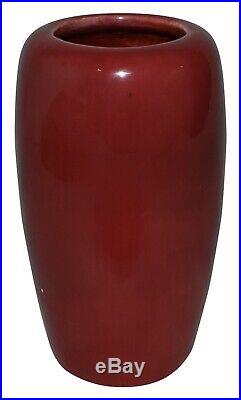 Hampshire Pottery Blood Red Arts and Crafts Ceramic Vase