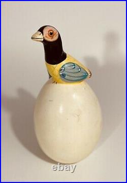 Hand Made Ceramic Hatching Egg Art Two Parrot Birds Mexico